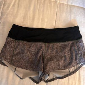 lululemon Size 4 Grey and Black Shorts